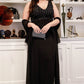 Plus Black Lurex Animal Print Shawl Detail Maxi Dress