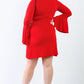 Plus Bell Long Sleeve Mini Dress