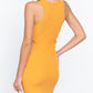 Sleeveless Round Neck Side Cut Out Detail Mini Dress