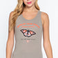 Sleeveless Scoop Neck Screen Print Knit Top