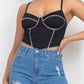 Bustier Sleeveless Ribbed Top