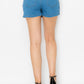High Rise Buttoned Denim Skorts