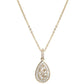Cubic Zirconia Baguette Teardrop Necklace