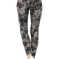 Yoga Style Banded Lined Multi Printed Knit Legging With High Waist
