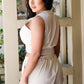 Smocked Hem Sleeveless Crop Top & High Waist Short Set