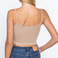 Round Neck W/removable Bra Cup Cotton Spandex Bra Top