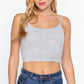 Round Neck W/removable Bra Cup Cotton Spandex Bra Top