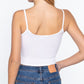 Round Neck W/removable Bra Cup Cotton Spandex Bra Top