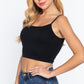 Round Neck W/removable Bra Cup Cotton Spandex Bra Top