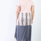 Plus Pink Print Colorblock Maxi Dress