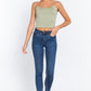 Elastic Strap Two Ply Dty Brushed Knit Cami Top