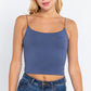 Elastic Strap Two Ply Dty Brushed Knit Cami Top