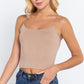 Elastic Strap Two Ply Dty Brushed Knit Cami Top
