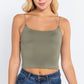 Elastic Strap Two Ply Dty Brushed Knit Cami Top