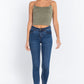 Elastic Strap Two Ply Dty Brushed Knit Cami Top