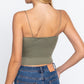 Elastic Strap Two Ply Dty Brushed Knit Cami Top