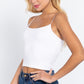 Elastic Strap Two Ply Dty Brushed Knit Cami Top
