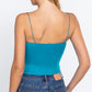 Elastic Strap Two Ply Dty Brushed Knit Cami Top