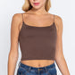 Elastic Strap Two Ply Dty Brushed Knit Cami Top