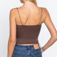 Elastic Strap Two Ply Dty Brushed Knit Cami Top