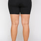 Solid Biker High-waisted Shorts With Elastic Waist