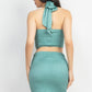 Halter Neck Crop Top & Skirts Set