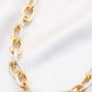 Color Metal Oval Link Necklace