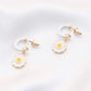 Daisy Charm Open Circle Earring