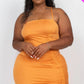 Plus Adjustable Ruched Detail Curvy Mini Dress