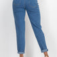 Rolled Hem Ripped Denim Jeans
