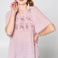 This Detailed Lace Trimmed Bubble Chiffon Blouse
