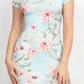 Short Sleeve Floral Bodycon Dress