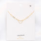 Open Heart Pendant Necklace  With Crystals