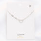 Open Heart Pendant Necklace  With Crystals