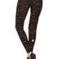 Black Cats Printed, High Waisted Leggings In A Fit Style, With An Elastic Waistband