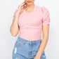 Short Ruching Sleeve Top