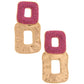 Double Square Rhinestone Post Earring