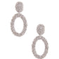 Oval Metal Dangle Earring