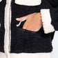 Long Sleeve Pocket Detail Faux Fur Jacket