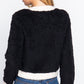 Long Sleeve Pocket Detail Faux Fur Jacket
