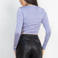 Twisted Velvety Long Sleeve Crop Top