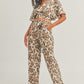 Crop Top Animal Print Set