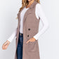 Sleeveless Long Sweater Vest