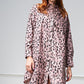Leopard/animal Printed Shirt Dress