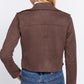 Long Slv Biker Faux Suede Short Jacket