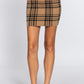 Check Jacquard Sweater Mini Skirt