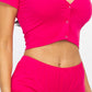 Cropped Tank Top And Shorts Set