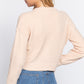 Long Slv V-neck Sweater Cardigan