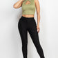 Mock Keyhole-front Crop Top