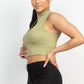 Mock Keyhole-front Crop Top